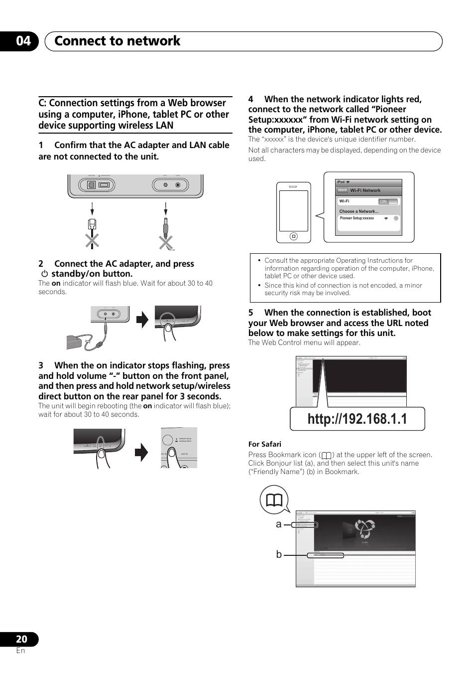 Connect to network 04 | Pioneer XW-SMA3-W User Manual | Page 20 / 48