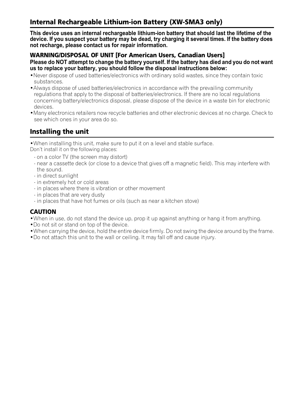 Pioneer XW-SMA3-W User Manual | Page 8 / 48