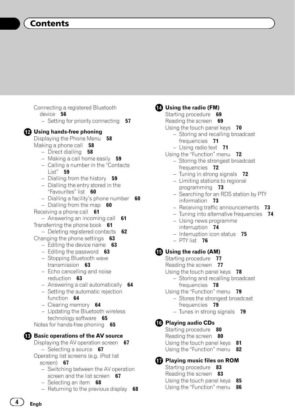 Pioneer AVIC-F920BT User Manual | Page 4 / 200