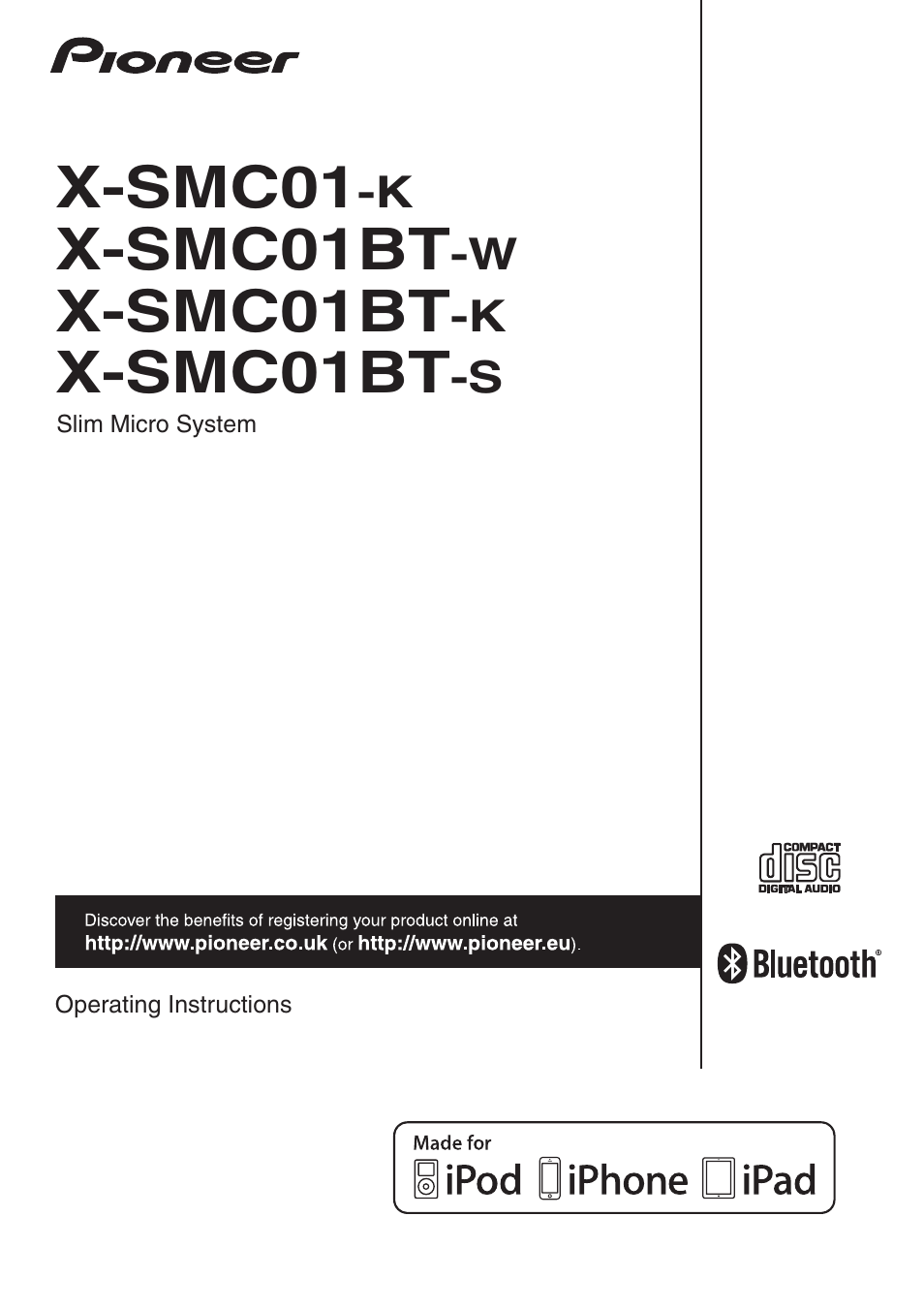 Pioneer X-SMC01BT-S User Manual | 39 pages