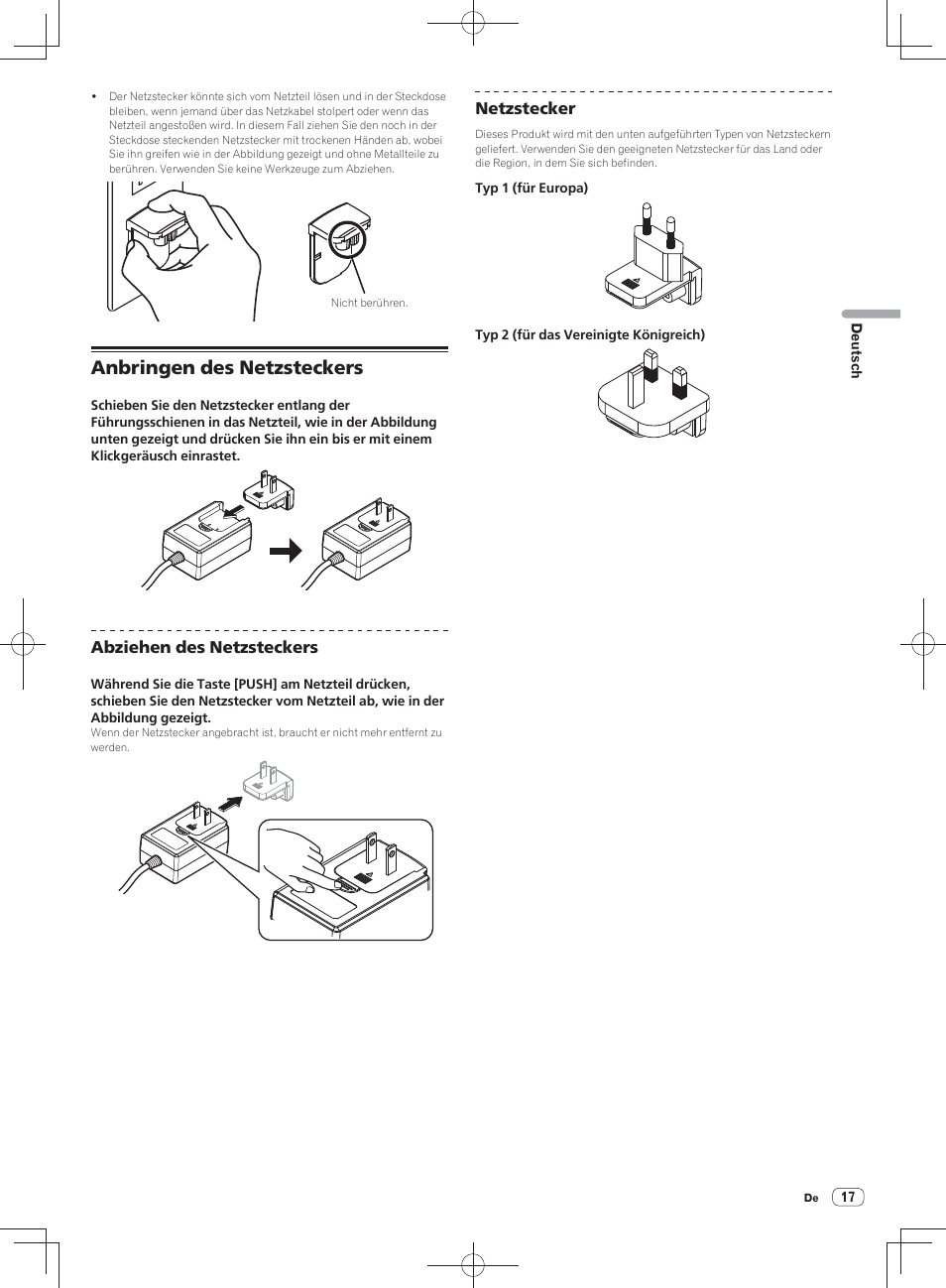 Anbringen des netzsteckers | Pioneer DDJ-SX User Manual | Page 53 / 148