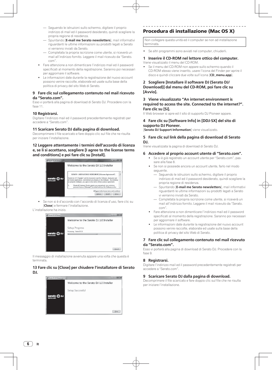 Procedura di installazione (mac os x) | Pioneer DDJ-SX User Manual | Page 60 / 148