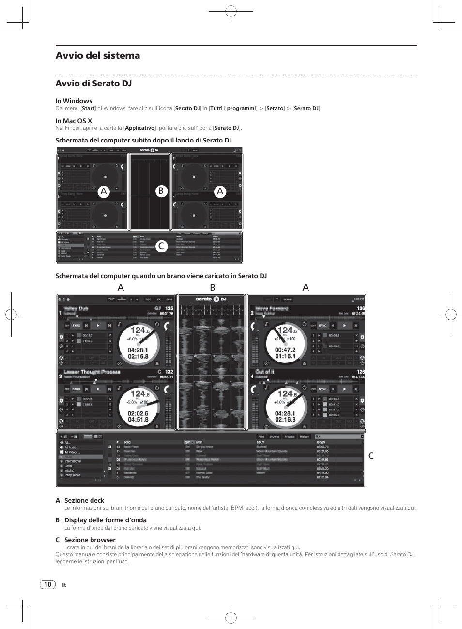 Avvio del sistema, Ac b | Pioneer DDJ-SX User Manual | Page 64 / 148