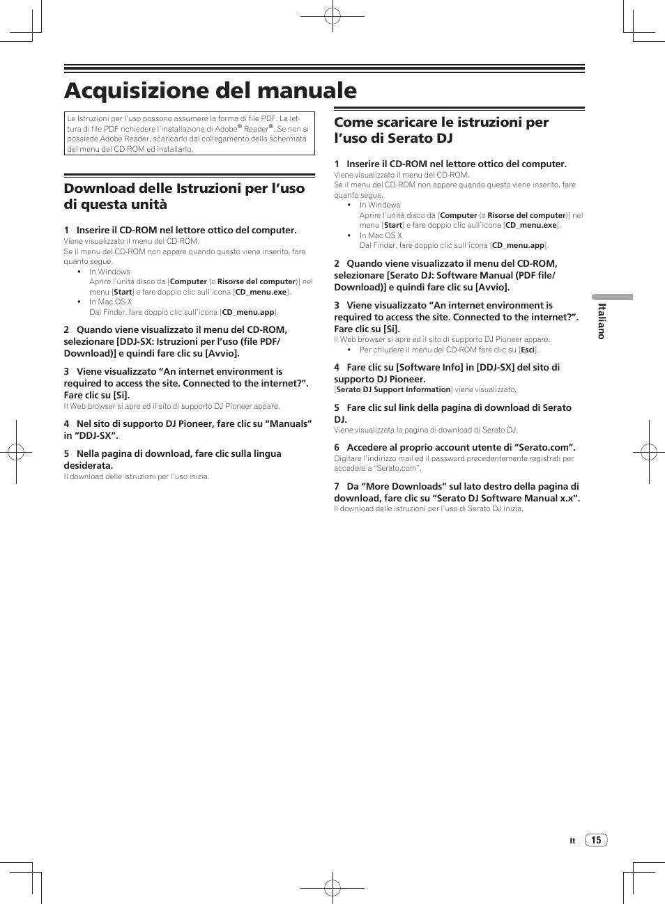 Acquisizione del manuale | Pioneer DDJ-SX User Manual | Page 69 / 148