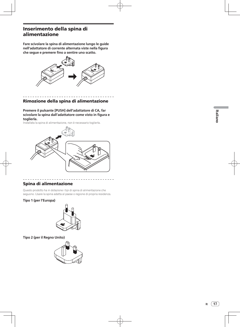 Inserimento della spina di alimentazione | Pioneer DDJ-SX User Manual | Page 71 / 148