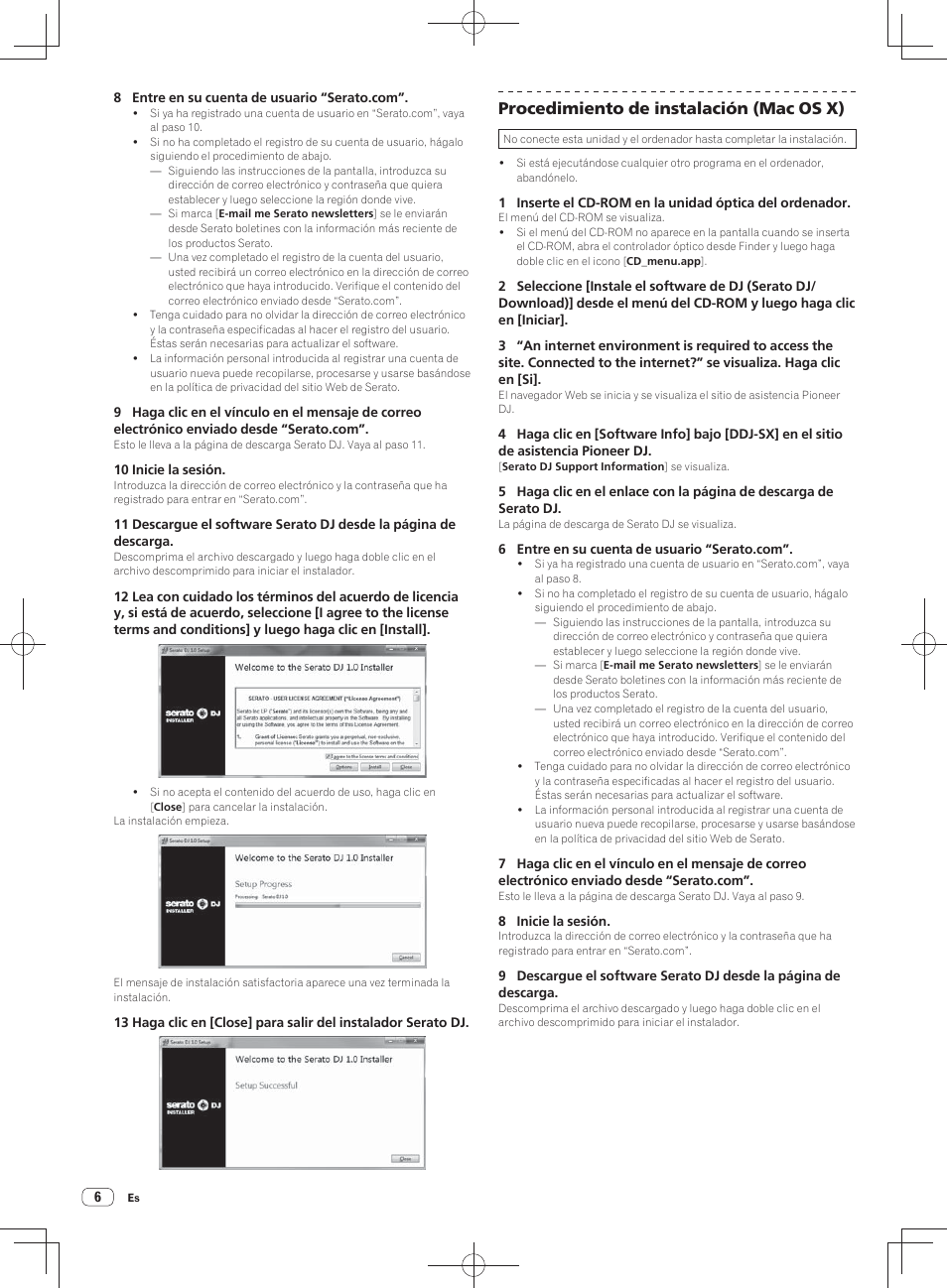 Procedimiento de instalación (mac os x) | Pioneer DDJ-SX User Manual | Page 96 / 148
