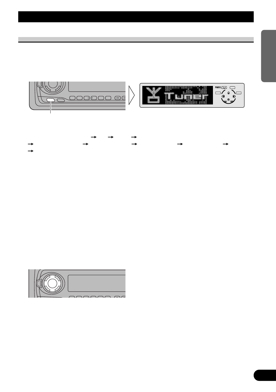 Basic operation, To listen to music, Select the desired source (e.g. tuner) | Extend the volume forward, Continued overleaf | Pioneer MEH-P7300R User Manual | Page 11 / 140