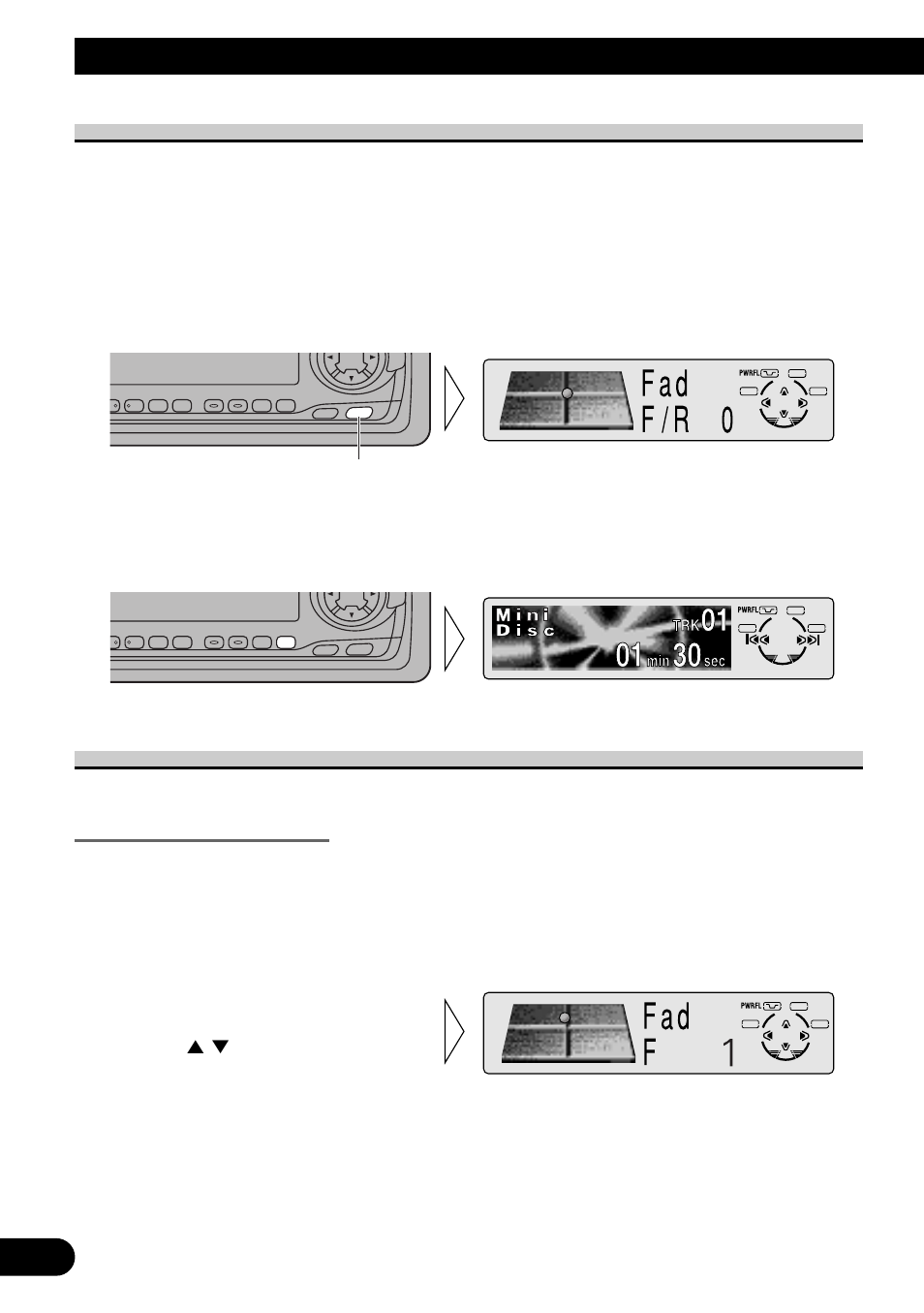 Ajuste del equilibrio (fad), Ajuste de audio, Selección del menú de audio | Funciones del menú de audio, El menú de audio provee las siguientes funciones | Pioneer MEH-P7300R User Manual | Page 112 / 140