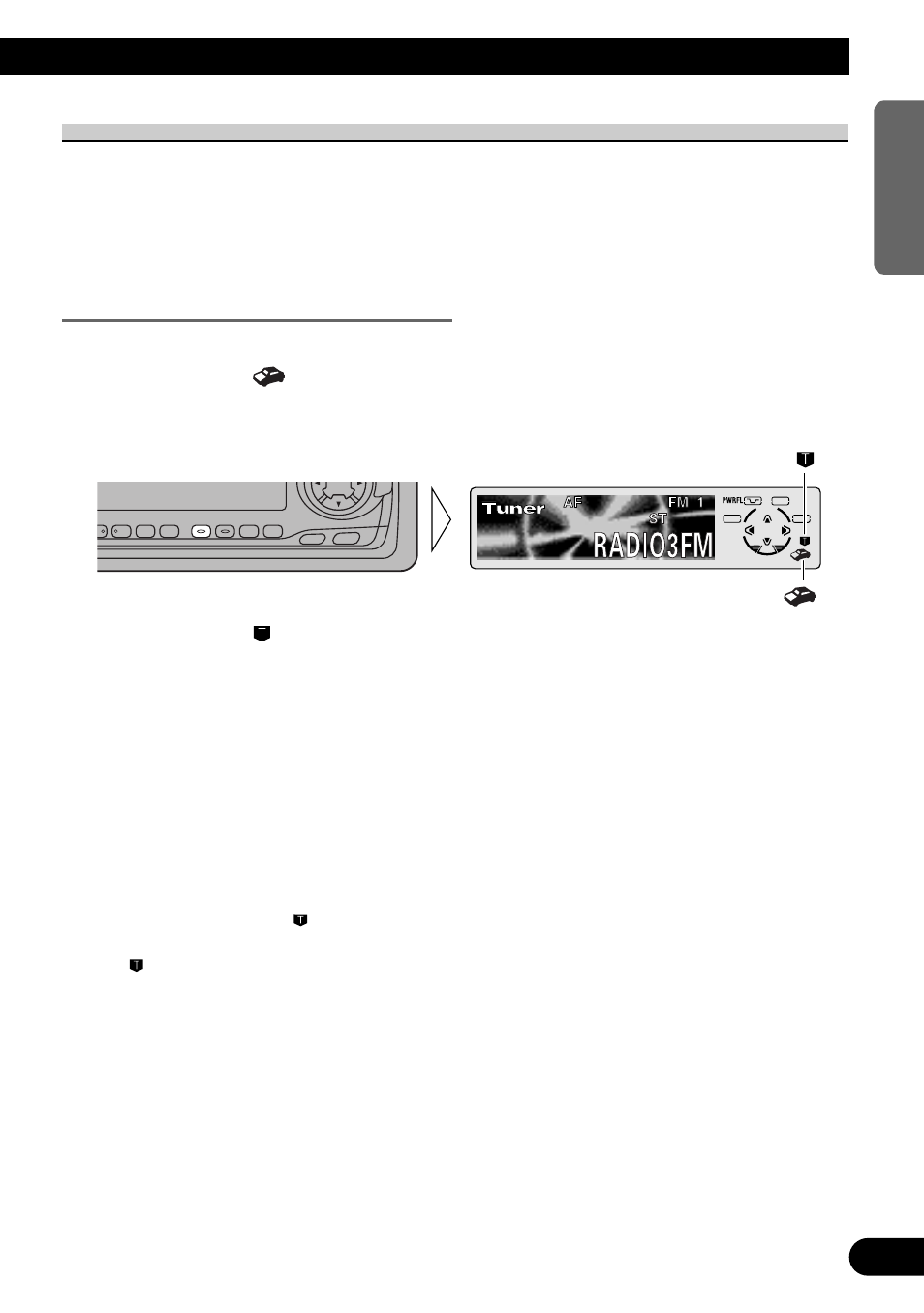 Ta function (ta), Activating/deactivating the ta function, A title (english) | Activate the ta function | Pioneer MEH-P7300R User Manual | Page 25 / 140