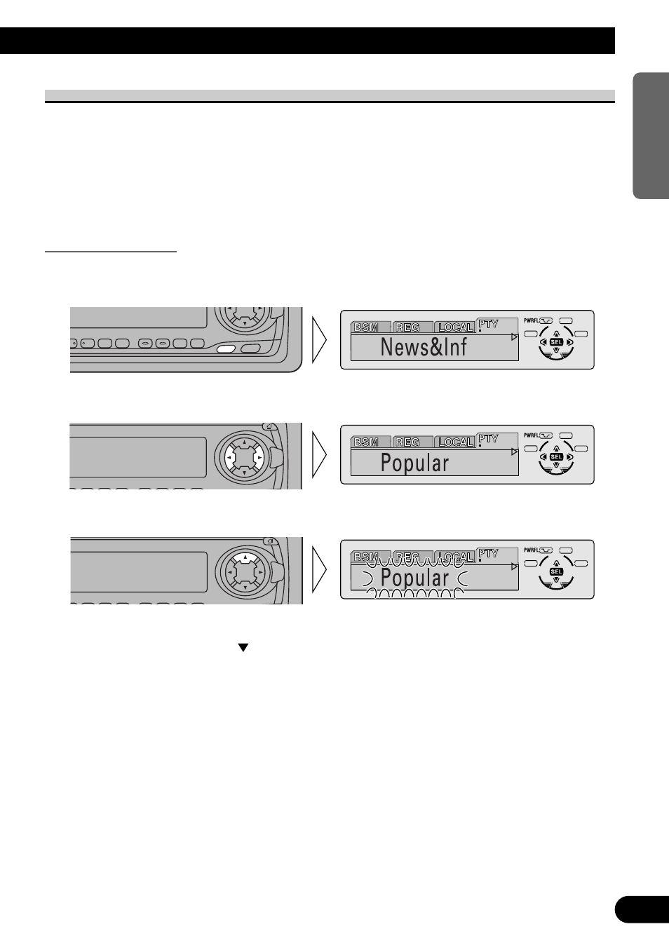 Pty function (pty), Searching the pty, News&inf | A title (english) | Pioneer MEH-P7300R User Manual | Page 27 / 140