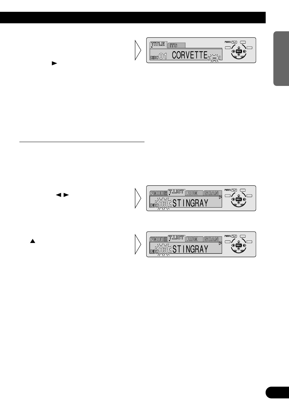Selecting discs by disc title list (t.list), A title (english) | Pioneer MEH-P7300R User Manual | Page 39 / 140