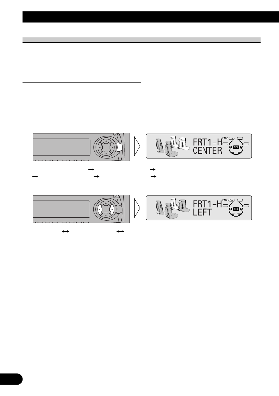 Audio adjustment, Setting the sound focus equalizer (sfeq), About the sound focus equalizer (sfeq) | Select the desired sfeq mode, Select the desired position | Pioneer MEH-P7300R User Manual | Page 42 / 140