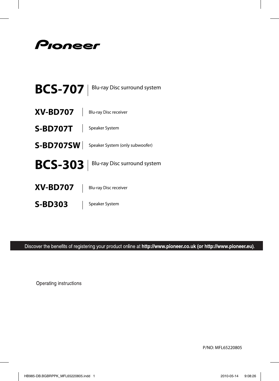 Pioneer BCS-303 User Manual | 80 pages