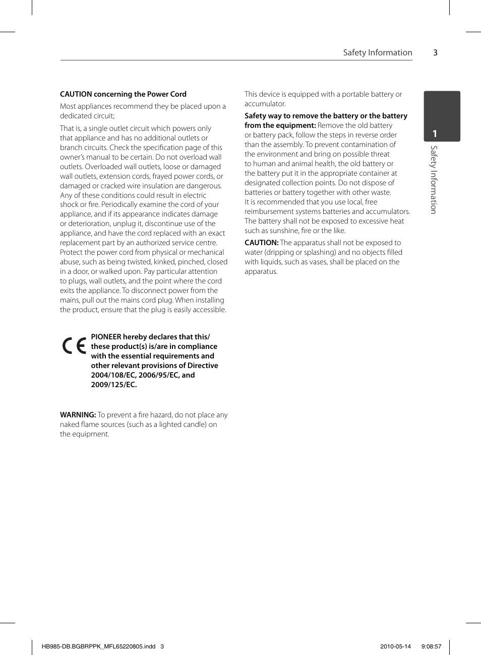 Pioneer BCS-303 User Manual | Page 3 / 80