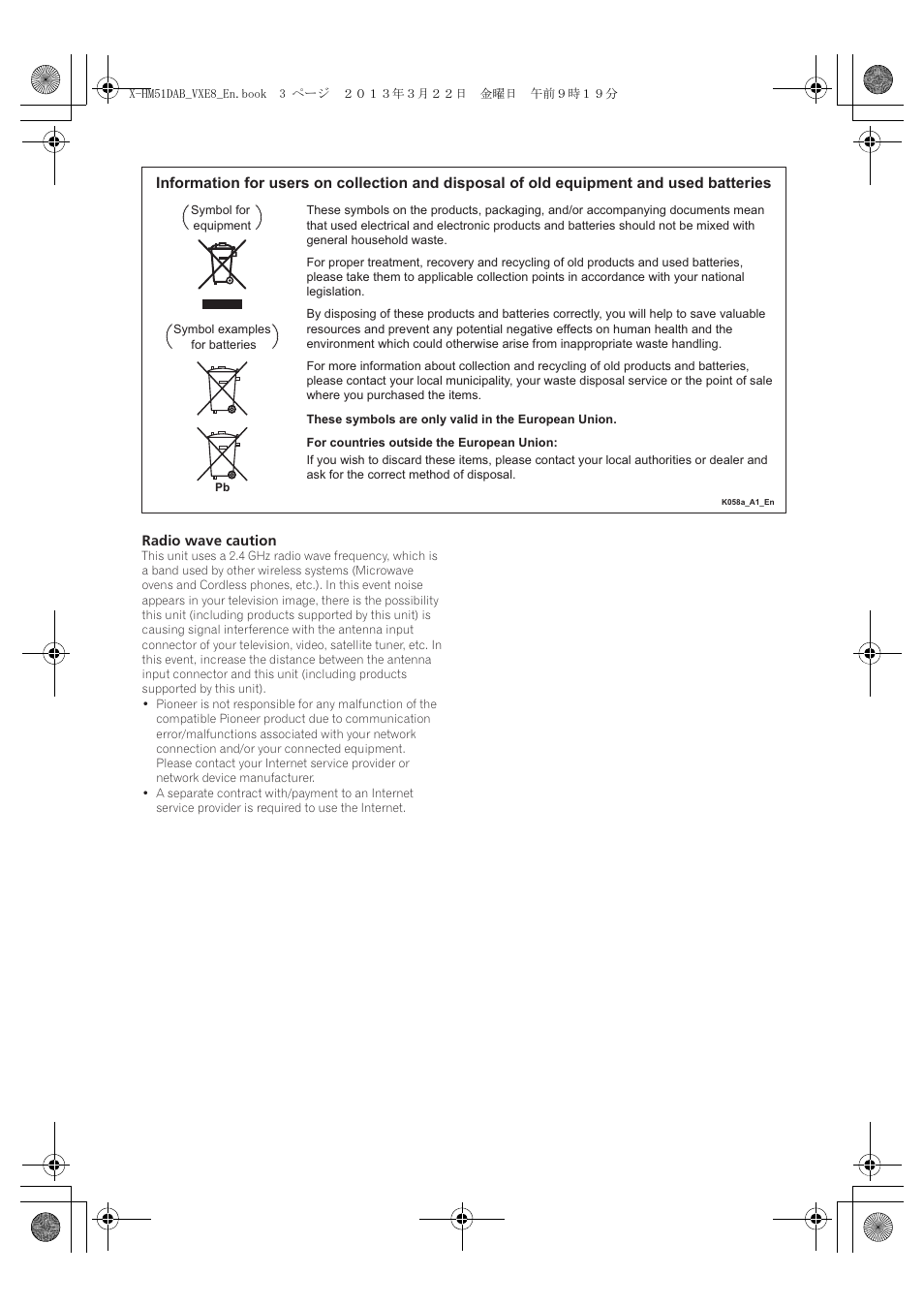 Pioneer X-HM51DAB-K User Manual | Page 3 / 44