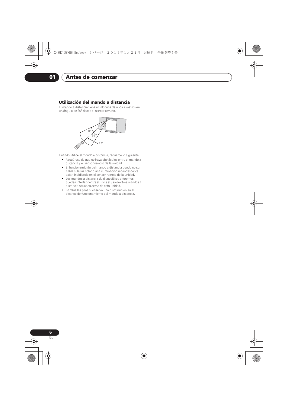 Utilización del mando a distancia, Antes de comenzar 01 | Pioneer X-SMC00 User Manual | Page 186 / 256