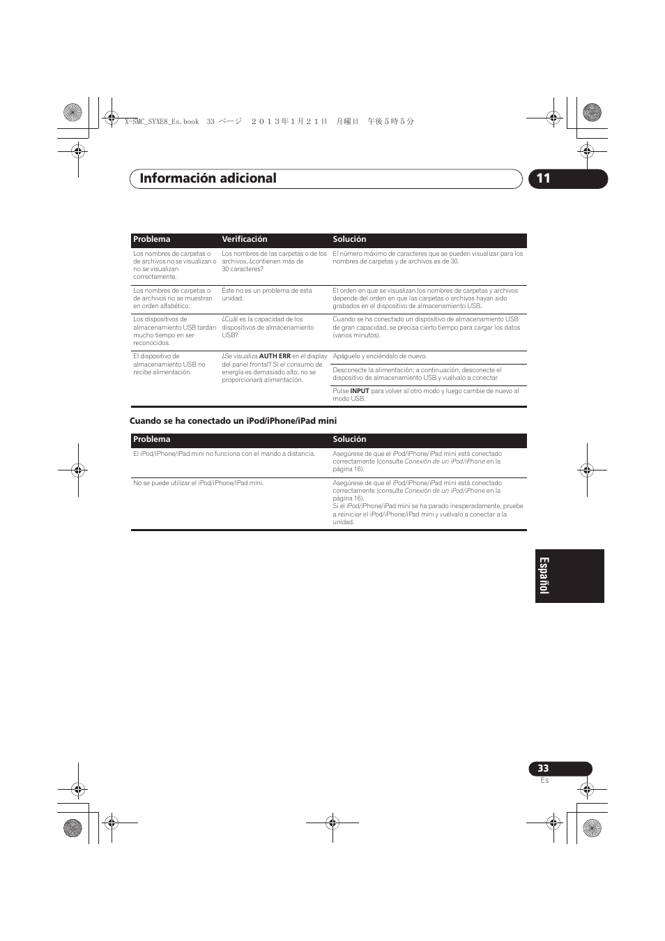 Información adicional 11 | Pioneer X-SMC00 User Manual | Page 213 / 256