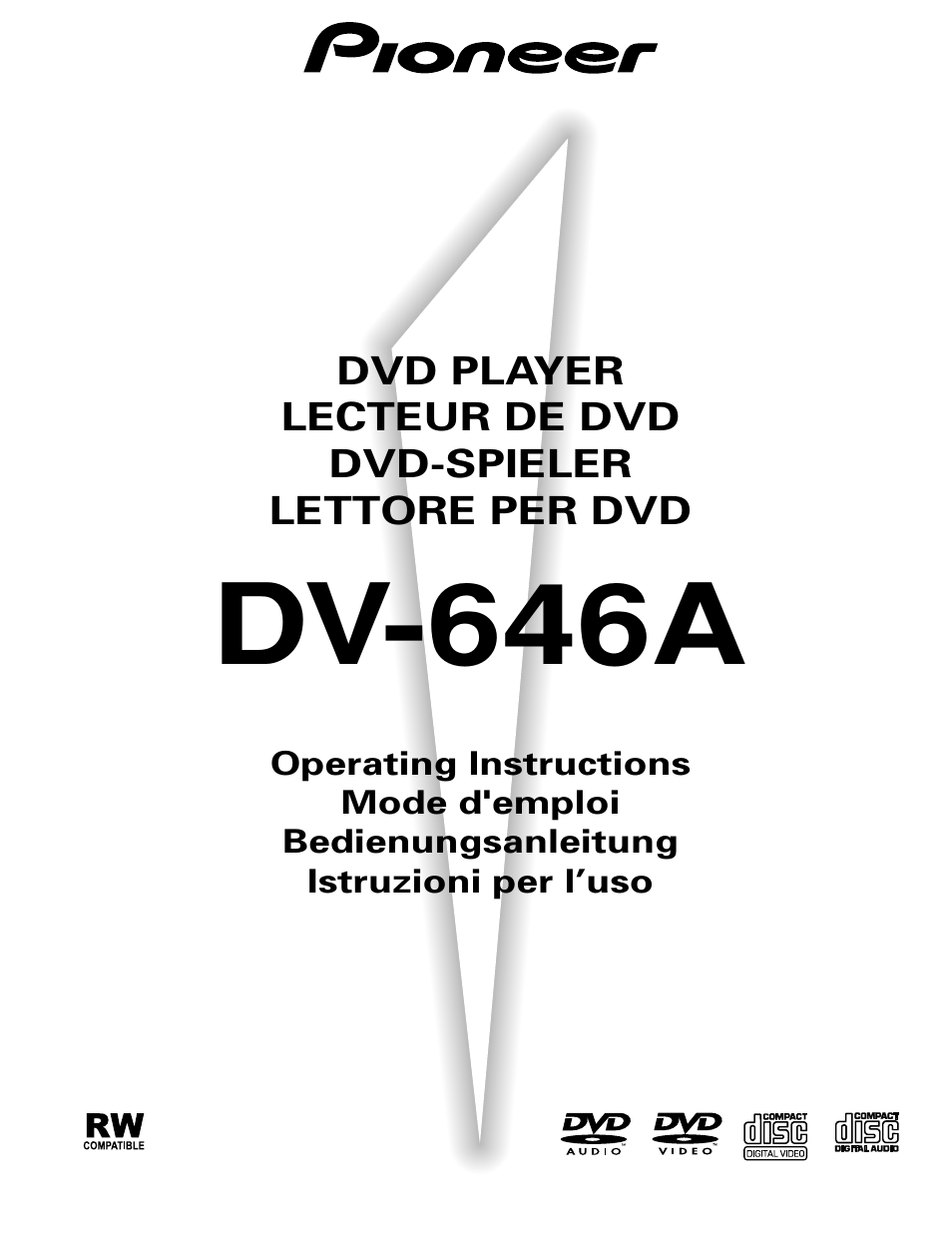 Pioneer DV-646A User Manual | 180 pages