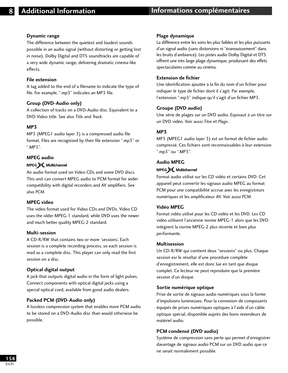 Pioneer DV-646A User Manual | Page 158 / 180