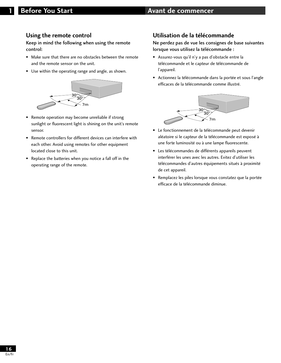 Using the remote control, Utilisation de la télécommande, Before you start 1 avant de commencer | Pioneer DV-646A User Manual | Page 16 / 180