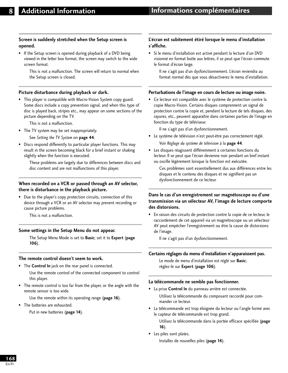 Pioneer DV-646A User Manual | Page 168 / 180