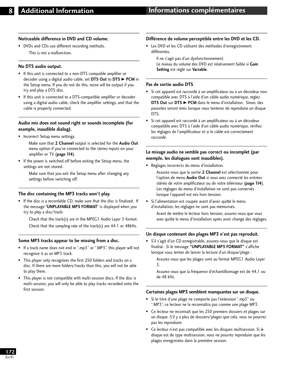 Pioneer DV-646A User Manual | Page 172 / 180