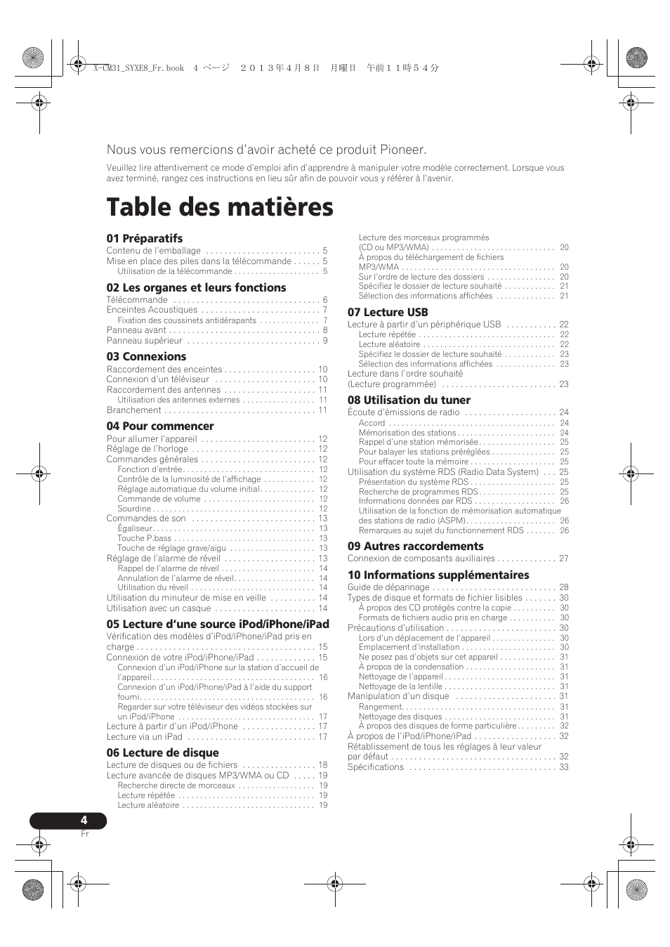 Pioneer X-CM31-W User Manual | Page 36 / 228