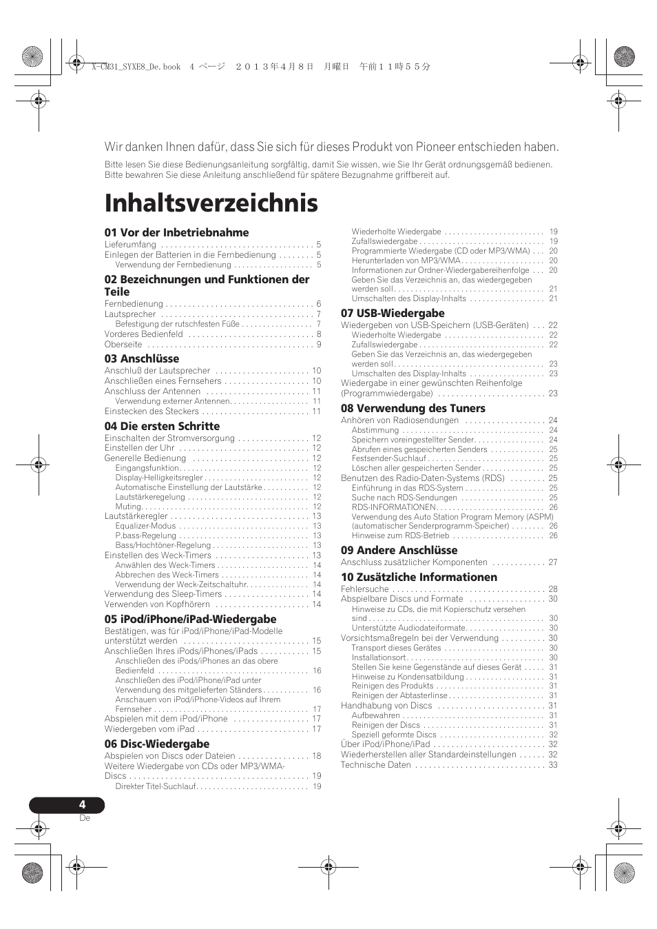 Pioneer X-CM31-W User Manual | Page 68 / 228