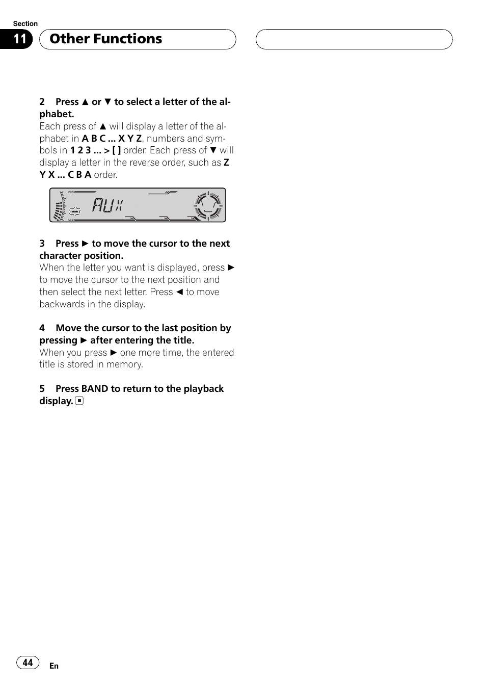 Other functions | Pioneer DEH-P5800MP User Manual | Page 44 / 110