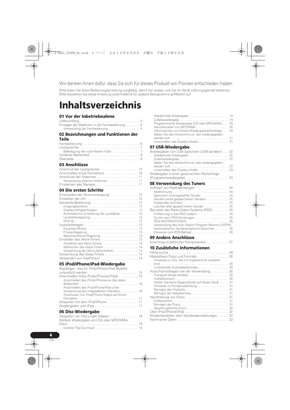 Pioneer X-CM31-W User Manual | Page 68 / 228