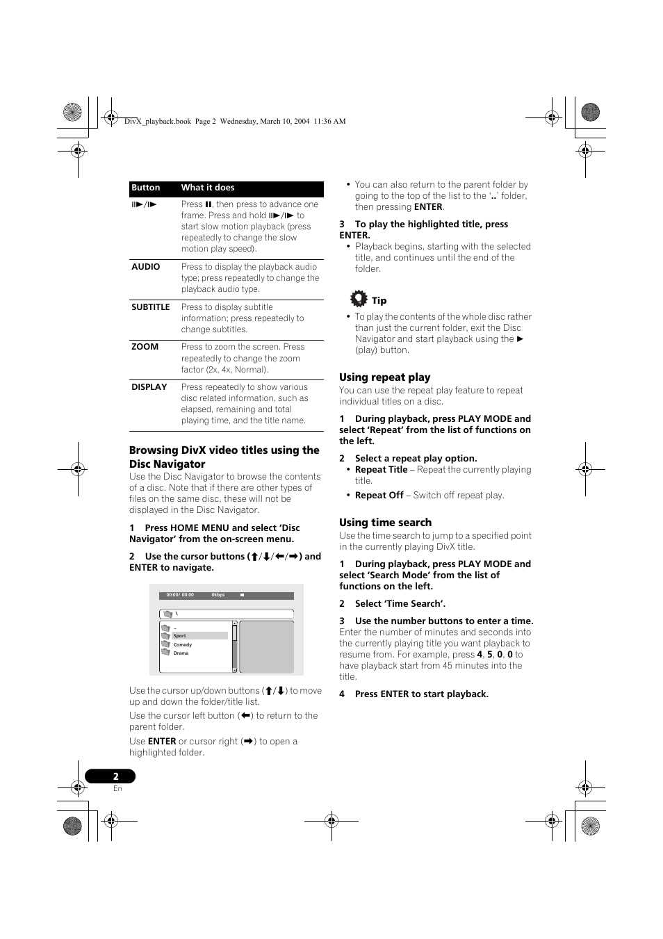 Pioneer DV-575A-K User Manual | Page 2 / 24