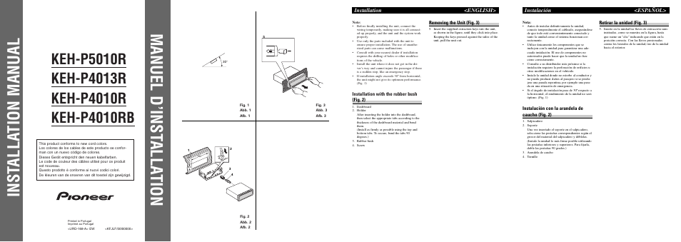 Pioneer KEH-P4013R User Manual | 6 pages