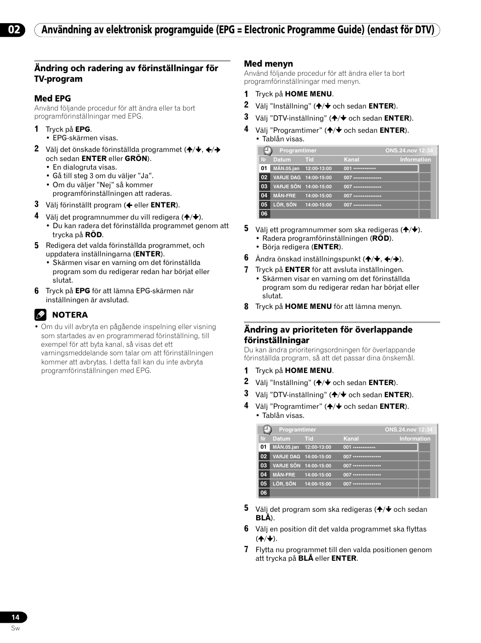 Med menyn | Pioneer PDP-435XDE User Manual | Page 84 / 100