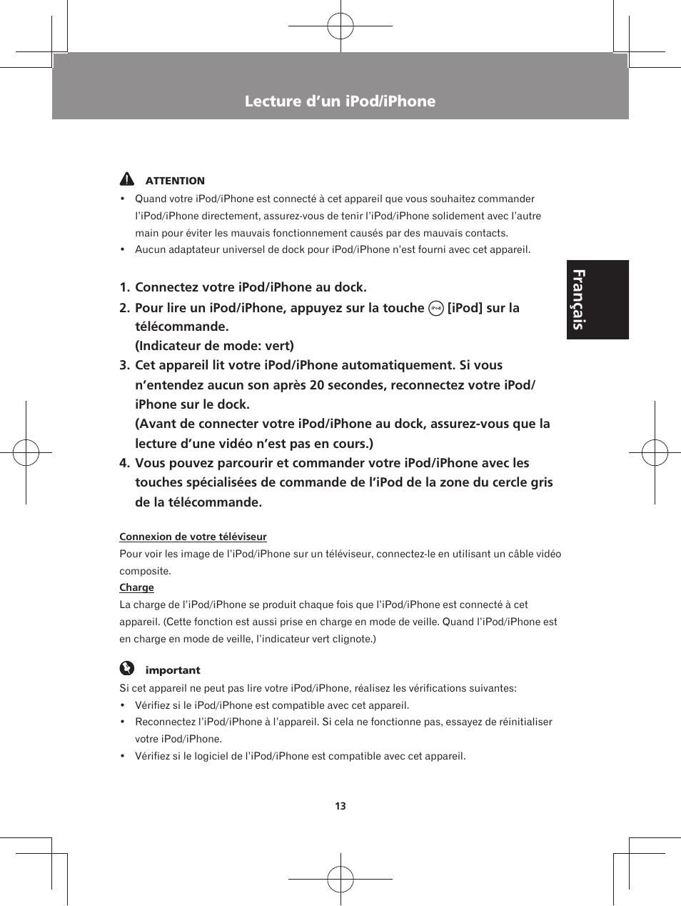 Français, Lecture d’un ipod/iphone | Pioneer XW-BTS3-W User Manual | Page 37 / 72