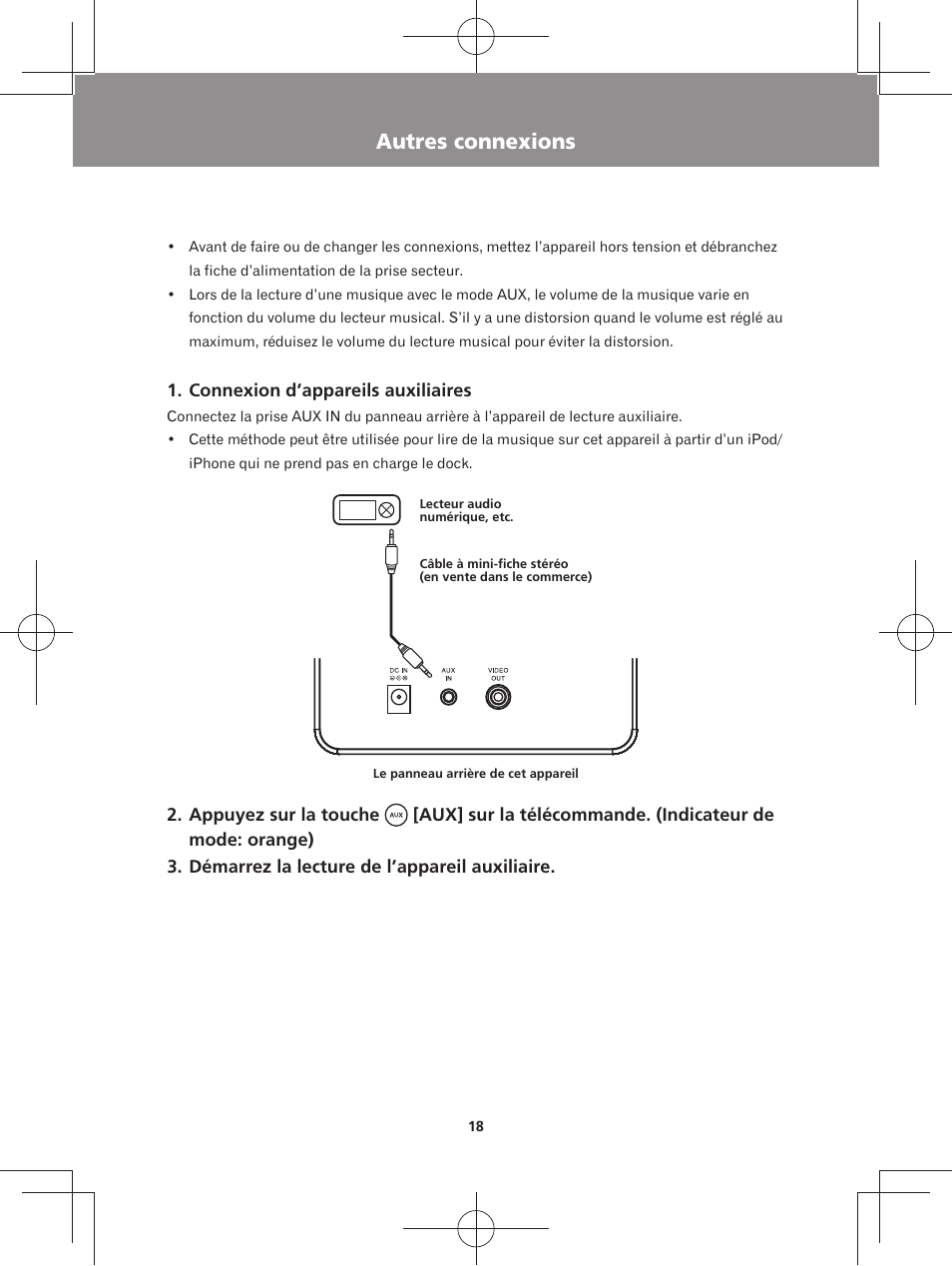 Autres connexions | Pioneer XW-BTS3-W User Manual | Page 42 / 72