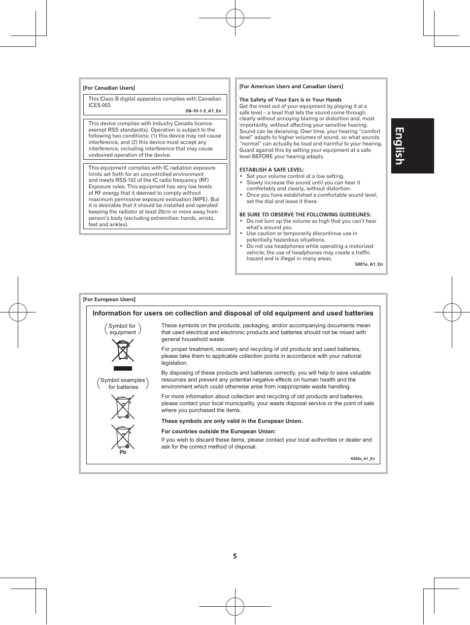 English | Pioneer XW-BTS3-W User Manual | Page 5 / 72