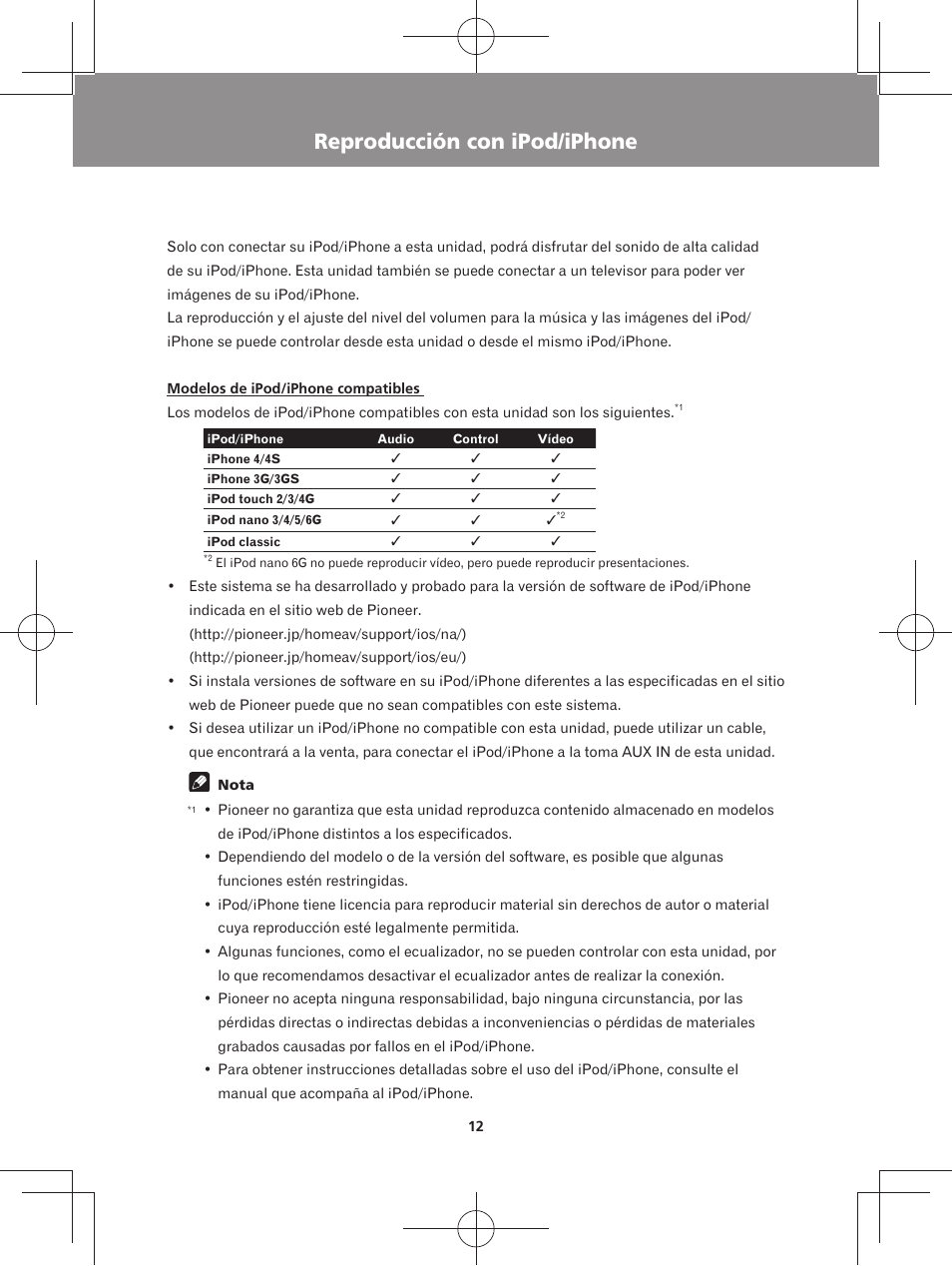 Reproducción con ipod/iphone | Pioneer XW-BTS3-W User Manual | Page 58 / 72