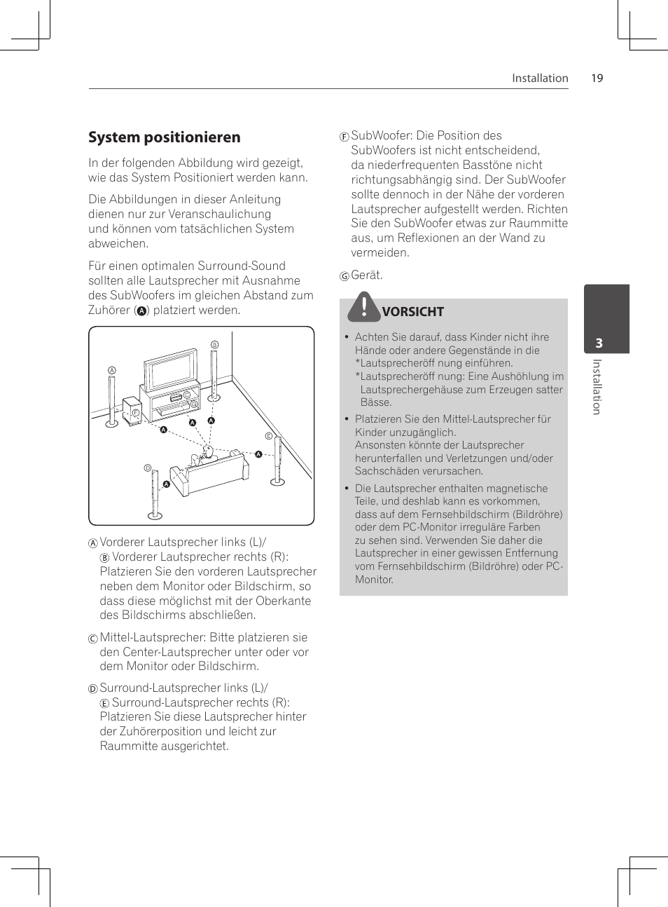 System positionieren | Pioneer DCS-424K User Manual | Page 111 / 280