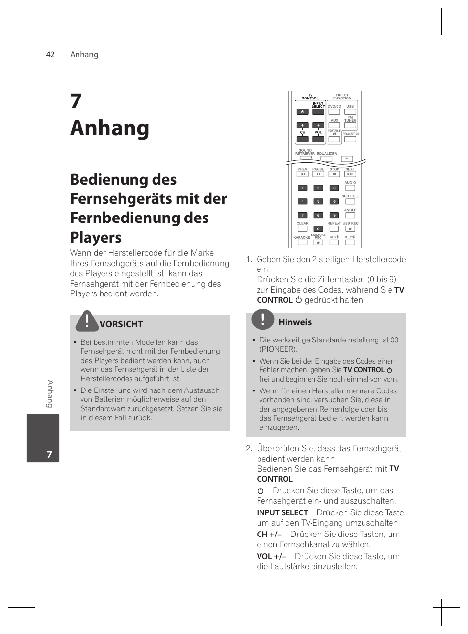 7anhang | Pioneer DCS-424K User Manual | Page 134 / 280