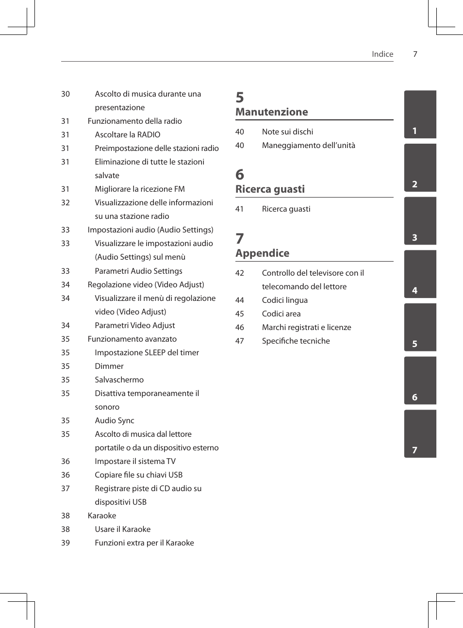 Manutenzione, Ricerca guasti, Appendice | Pioneer DCS-424K User Manual | Page 145 / 280