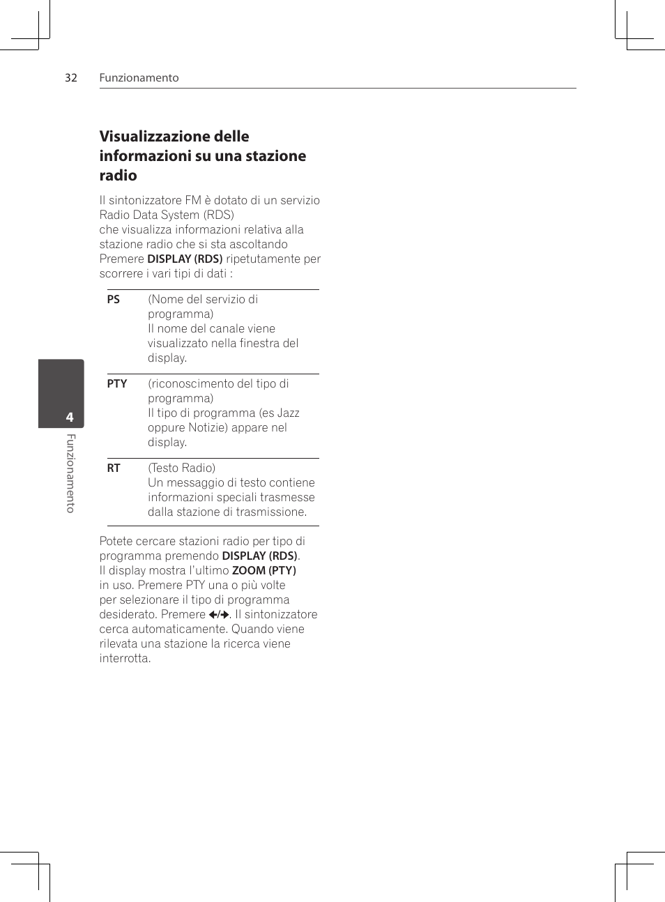 Visualizzazione delle informazioni, Su una stazione radio | Pioneer DCS-424K User Manual | Page 170 / 280