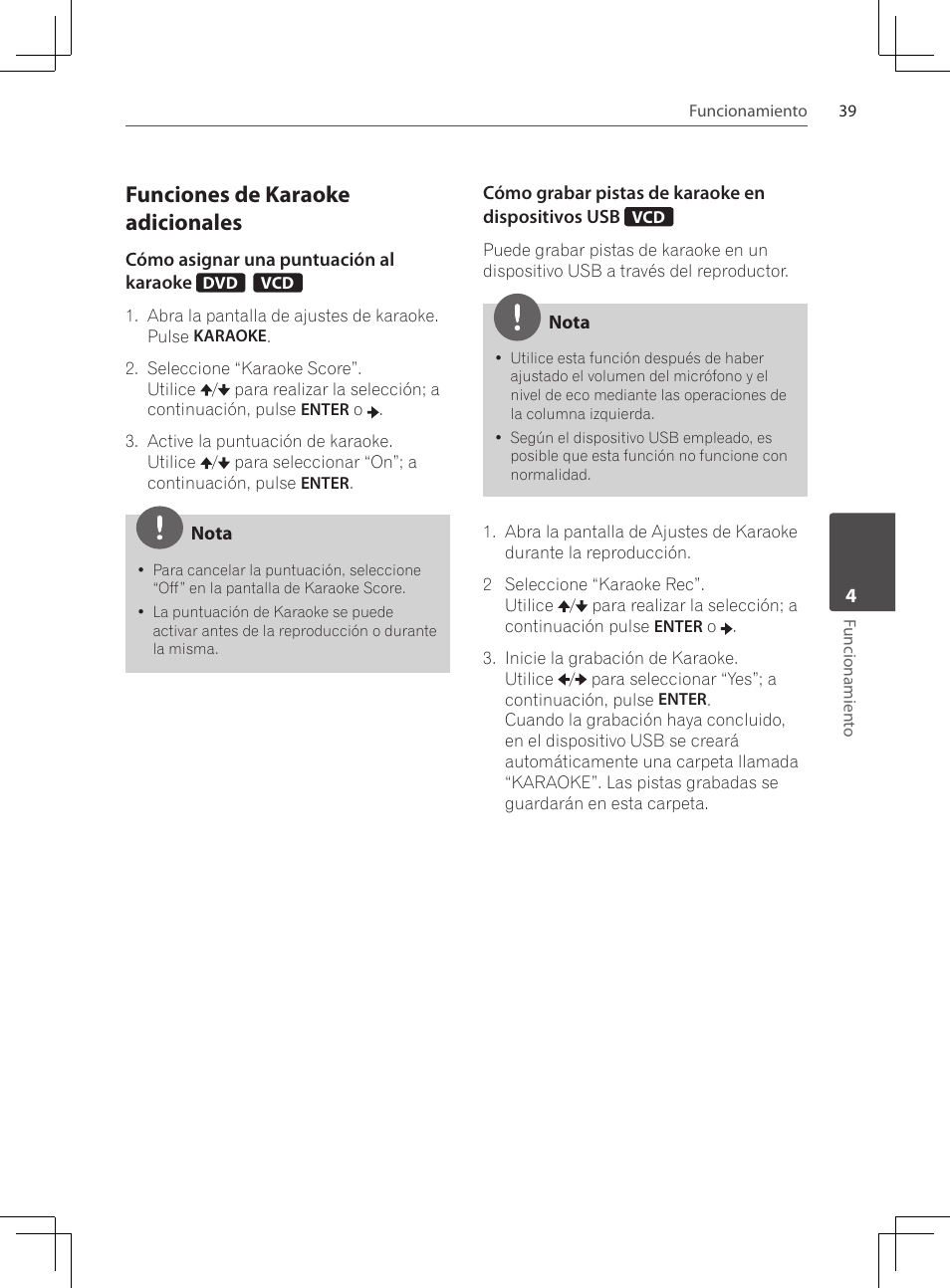 Funciones de karaoke adicionales | Pioneer DCS-424K User Manual | Page 269 / 280