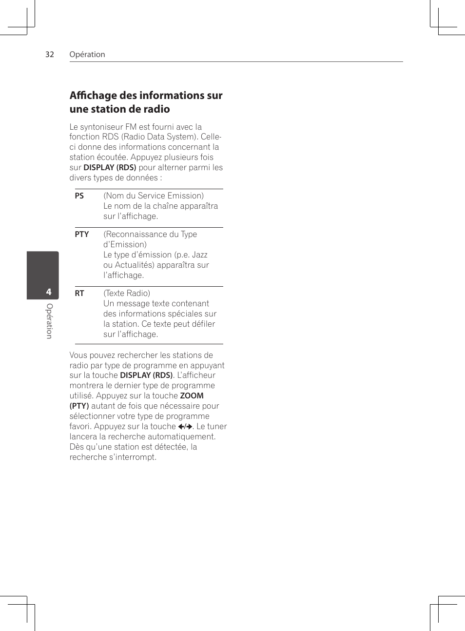 Affichage des informations sur une, Station de radio | Pioneer DCS-424K User Manual | Page 78 / 280