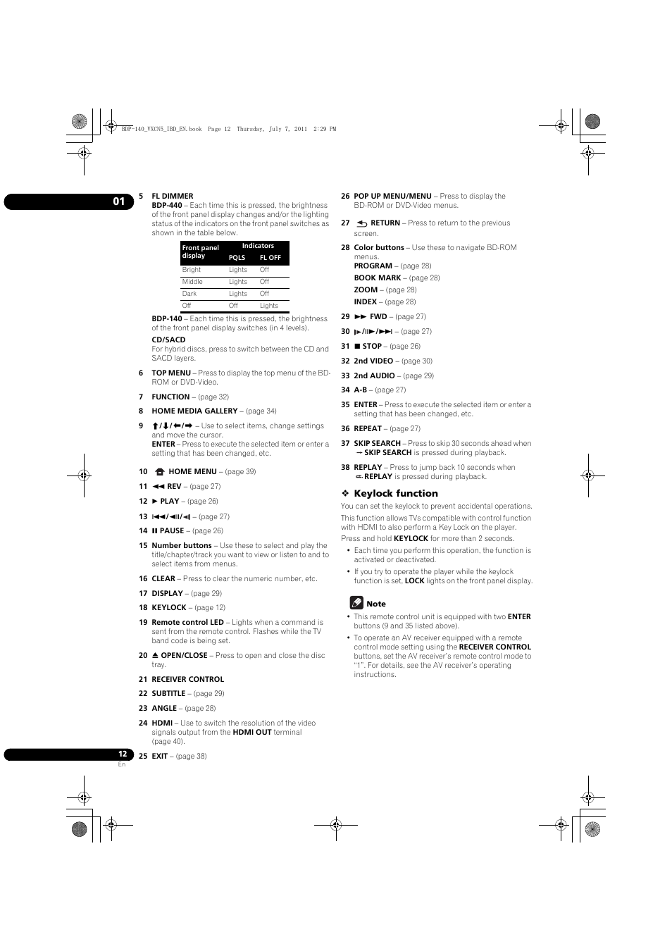 Pioneer BDP-440 User Manual | Page 12 / 64