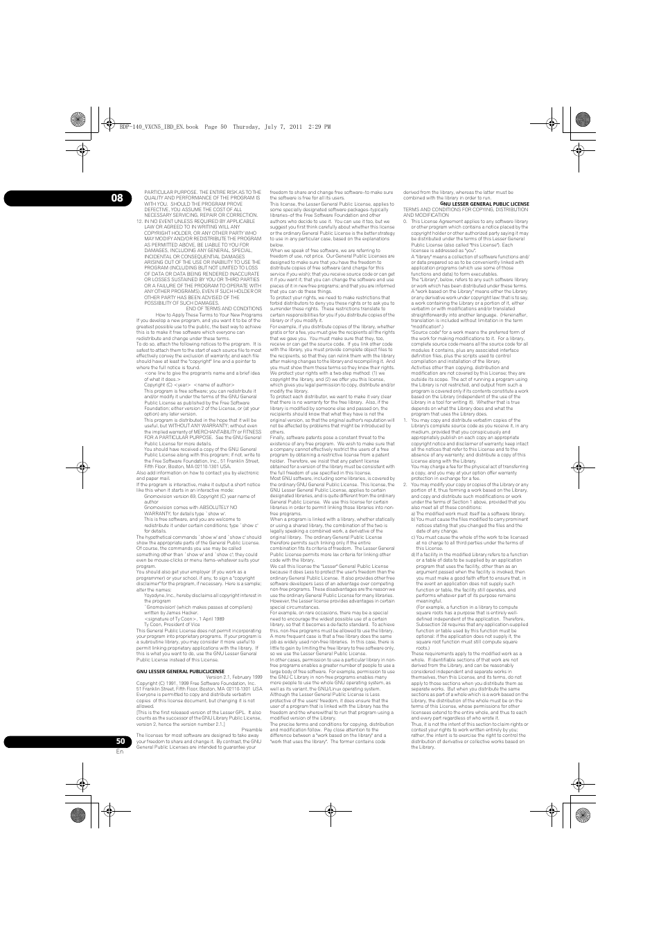 Pioneer BDP-440 User Manual | Page 50 / 64