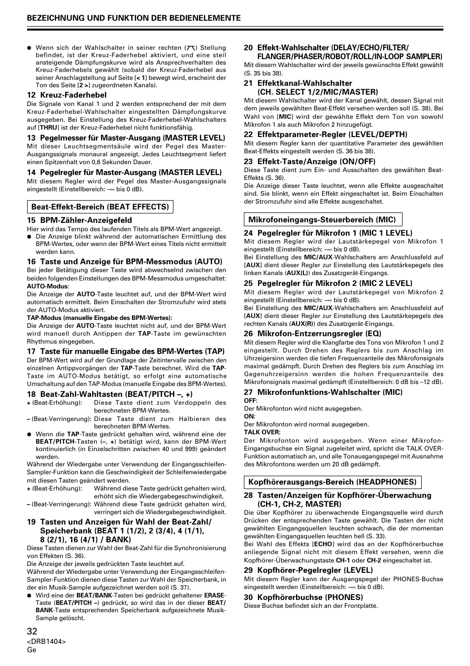 Pioneer DJM-400 User Manual | Page 32 / 76