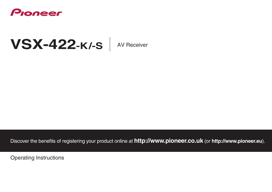 Pioneer VSX-422-S User Manual | 36 pages