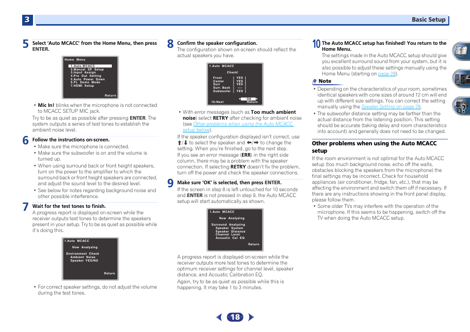 Other problems when using the auto mcacc setup | Pioneer VSX-422-S User Manual | Page 18 / 36