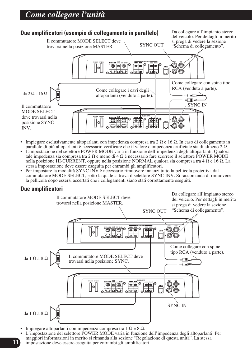 Come collegare l’unità | Pioneer PRS-D1200M User Manual | Page 76 / 114