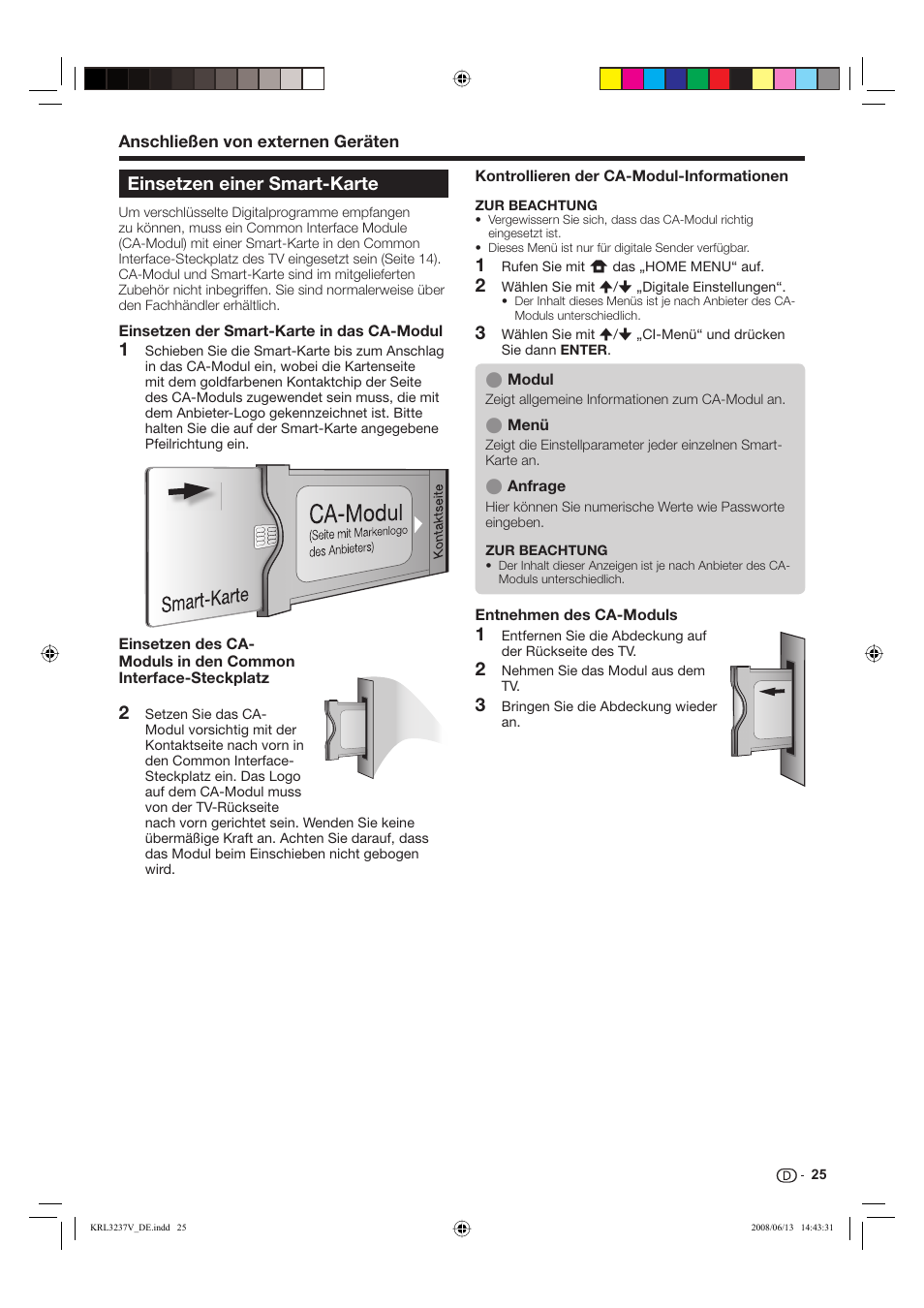 31 2 3 einsetzen einer smart-karte | Pioneer KRL-32V User Manual | Page 124 / 340